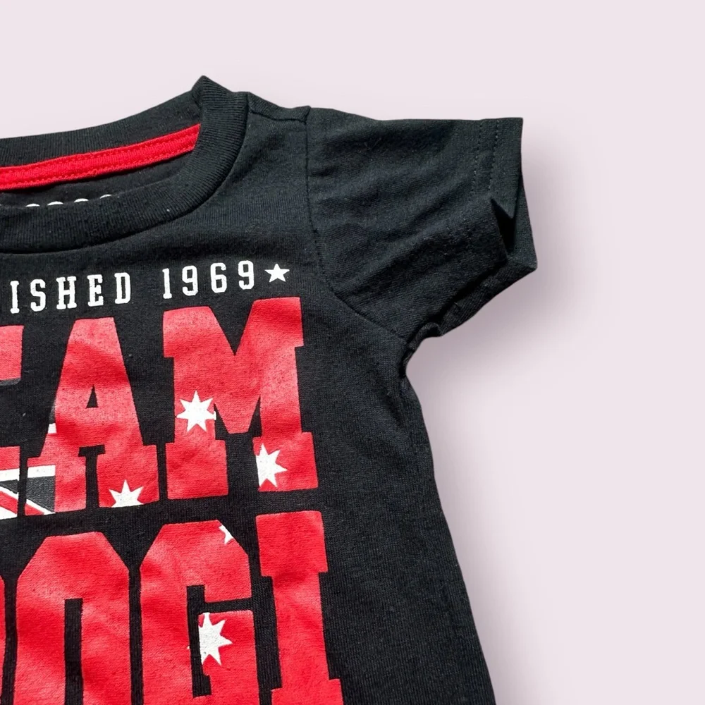 Baby Team Coogi Black Short Sleeve Tee Shirt Size 6-9 Months